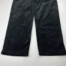 Load image into Gallery viewer, Girls Anko, black velour casual pants, elasticated, Inside leg: 49cm, GUC, size 8,  
