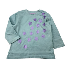 Load image into Gallery viewer, Girls Mango, cotton long sleeve tee / top, stars, FUC, size 1,  