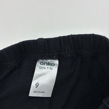 Load image into Gallery viewer, Girls Anko, black stretchy leggings, Inside leg: 51cm, FUC, size 9,  