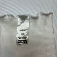 Load image into Gallery viewer, Unisex Bonds, white ribbed cotton singlet top, EUC, size 00,  