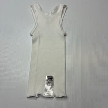Load image into Gallery viewer, Unisex Bonds, white ribbed cotton singlet top, EUC, size 00,  