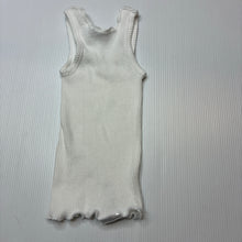 Load image into Gallery viewer, Unisex Bonds, hand embroidered ribbed cotton singlet top, EUC, size 0000,  