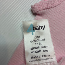 Load image into Gallery viewer, Girls 4 Baby, hand embroidered ribbed cotton singlet top, GUC, size 0000,  