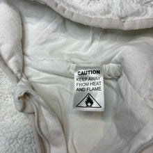 Load image into Gallery viewer, Unisex lined, fleece zip romper, marks on cuffs, FUC, size 0000-000,  