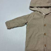 Load image into Gallery viewer, Unisex Dymples, cotton lined knit hooded cardigan, EUC, size 000,  