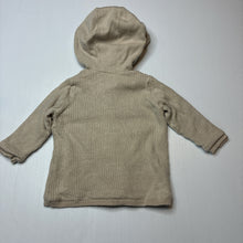 Load image into Gallery viewer, Unisex Dymples, cotton lined knit hooded cardigan, EUC, size 000,  