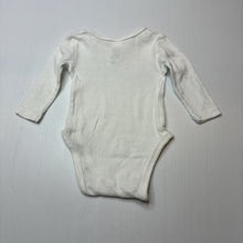 Load image into Gallery viewer, Unisex Dymples, white cotton bodysuit / romper, GUC, size 000,  