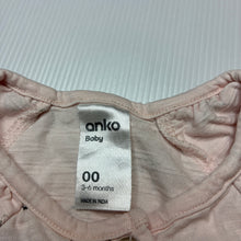 Load image into Gallery viewer, Girls Anko, pink organic cotton romper, birds, GUC, size 00,  