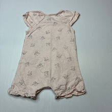 Load image into Gallery viewer, Girls Anko, pink organic cotton romper, birds, GUC, size 00,  