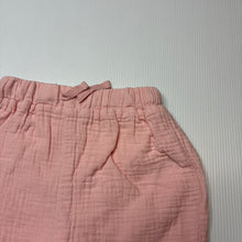 Load image into Gallery viewer, Girls Dymples, lined crinkle cotton pants, elasticated, FUC, size 00,  