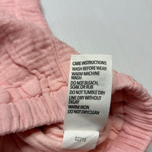 Load image into Gallery viewer, Girls Dymples, lined crinkle cotton pants, elasticated, FUC, size 00,  