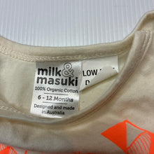 Load image into Gallery viewer, Unisex Milk &amp; Masuki, lightweight organic cotton bodysuit / romper, EUC, size 0,  