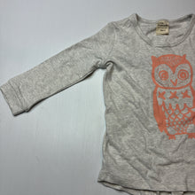 Load image into Gallery viewer, Girls Milk &amp; Masuki, soft feel organic cotton long sleeve top, owl, EUC, size 3,  