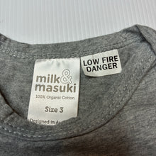 Load image into Gallery viewer, Unisex Milk &amp; Masuki, organic cotton bodysuit / romper, possum *Size label incorrect, measures as 000*, EUC, size 000,  