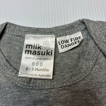 Load image into Gallery viewer, Unisex Milk &amp; Masuki, organic cotton bodysuit / romper, tiger, EUC, size 000,  