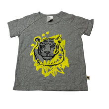 Load image into Gallery viewer, Unisex Milk &amp; Masuki, soft feel organic cotton tee / top, tiger, EUC, size 3,  