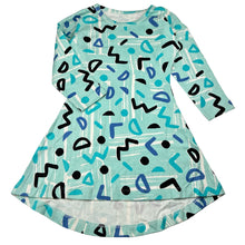 Load image into Gallery viewer, Girls Milk &amp; Masuki, organic cotton long sleeve dress, labels removed, EUC, size 5, L: 57cm at front