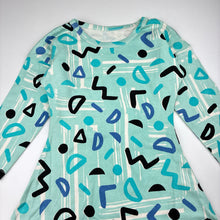 Load image into Gallery viewer, Girls Milk &amp; Masuki, organic cotton long sleeve dress, labels removed, EUC, size 5, L: 57cm at front