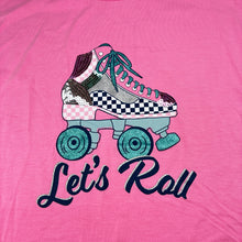 Load image into Gallery viewer, Girls Anko, soft feel stretchy tee / top, roller skate, EUC, size 12,  