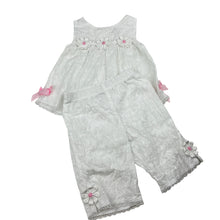 Load image into Gallery viewer, Girls Target, lightweight embroidered cotton top &amp; bottoms, GUC, size 000,  