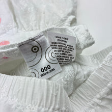 Load image into Gallery viewer, Girls Target, lightweight embroidered cotton top &amp; bottoms, GUC, size 000,  