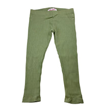 Load image into Gallery viewer, Girls La Sienna Couture, green ribbed leggings, Inside leg: 33.5cm, FUC, size 3,  