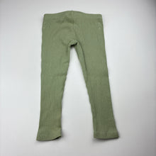 Load image into Gallery viewer, Girls La Sienna Couture, green ribbed leggings, Inside leg: 33.5cm, FUC, size 3,  