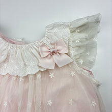 Load image into Gallery viewer, Girls Bebe by Minihaha, cotton lined tulle &amp; lace party dress, discolouration lower front, FUC, size 2, L: 46cm
