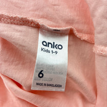 Load image into Gallery viewer, Girls Anko, pink cotton long sleeve tee / top, FUC, size 6,  