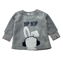 Load image into Gallery viewer, Boys Baby Berry, fleece winter pyjama top, rabbit, FUC, size 1,  