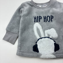 Load image into Gallery viewer, Boys Baby Berry, fleece winter pyjama top, rabbit, FUC, size 1,  