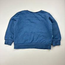 Load image into Gallery viewer, Boys fleece lined, sweater / jumper, dinosaurs, labels removed, armpit to armpit: 30.5cm, shoulder to cuff: 28cm, GUC, size 1,  