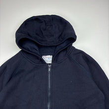 Load image into Gallery viewer, Unisex Holly Loves Finn, navy fleece lined zip hoodie sweater, EUC, size 6,  