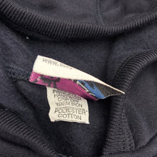 Load image into Gallery viewer, Unisex Holly Loves Finn, navy fleece lined zip hoodie sweater, EUC, size 6,  