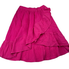 Load image into Gallery viewer, Girls Seed, pink crinkle cotton skirt, elasticated, wash fade, FUC, size 7,  