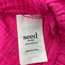Load image into Gallery viewer, Girls Seed, pink crinkle cotton skirt, elasticated, wash fade, FUC, size 7,  