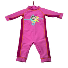 Load image into Gallery viewer, Girls Bright Bots, all-in-one rashie suit, mermaid, discolouration on shoulders, FUC, size 000,  