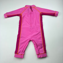 Load image into Gallery viewer, Girls Bright Bots, all-in-one rashie suit, mermaid, discolouration on shoulders, FUC, size 000,  