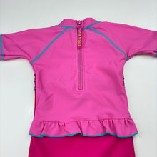 Load image into Gallery viewer, Girls Bright Bots, all-in-one rashie suit, small marks, FUC, size 000,  