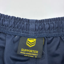 Load image into Gallery viewer, Mens NRL Supporter, Cowboys shorts, elasticated, W: 34cm across unstretched, EUC, size S,  