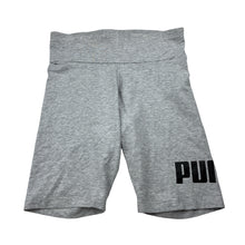 Load image into Gallery viewer, Womens Puma, grey marle sports / activewear shorts, W: 31cm across unstretched, GUC, size XS,  