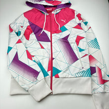 Load image into Gallery viewer, Womens Slazenger, colourful zip up track top, light marks on cuffs, FUC, size 12,  