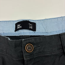 Load image into Gallery viewer, Mens Jay Jays, grey stretch cotton shorts, W: 42.5cm across, GUC, size 34,  