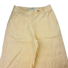 Load image into Gallery viewer, Womens Sportscraft, yellow linen wide leg pants, W: 39cm across, Inside leg: 64.5cm, EUC, size 10,  