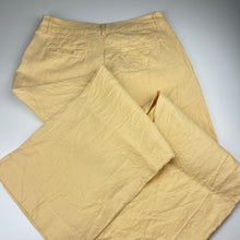 Load image into Gallery viewer, Womens Sportscraft, yellow linen wide leg pants, W: 39cm across, Inside leg: 64.5cm, EUC, size 10,  