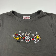 Load image into Gallery viewer, Womens Cotton On, LOONEY TUNES embroidered Christmas cropped tee / top, GUC, size S,  
