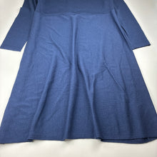 Load image into Gallery viewer, Womens Blue Illusion, 100% merino wool knit long sleeve dress, armpit to armpit: 47cm, NEW, size S, L: 99cm