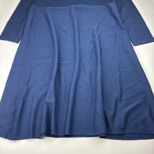 Load image into Gallery viewer, Womens Blue Illusion, 100% merino wool knit long sleeve dress, armpit to armpit: 47cm, NEW, size S, L: 99cm