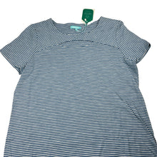 Load image into Gallery viewer, Womens Blue Illusion, chambray striped organic cotton t-shirt dress, armpit to armpit: 51cm, NEW, size L, L: 96cm
