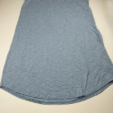 Load image into Gallery viewer, Womens Blue Illusion, chambray striped organic cotton t-shirt dress, armpit to armpit: 51cm, NEW, size L, L: 96cm